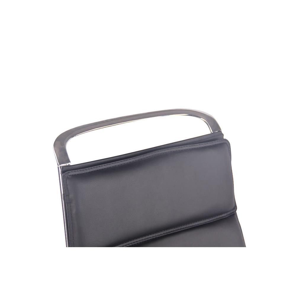 Silla de Oficina QUEBEC, Elegante y Confortable, en Piel Negra