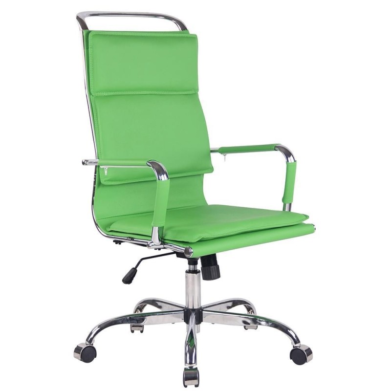 Silla de Oficina QUEBEC, en Piel, Color Negro
