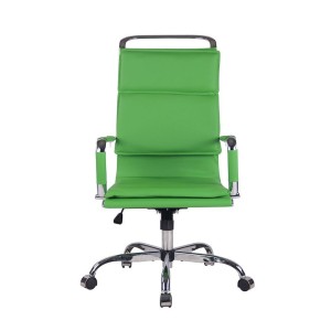 Silla de Oficina QUEBEC, en Piel, Color Negro