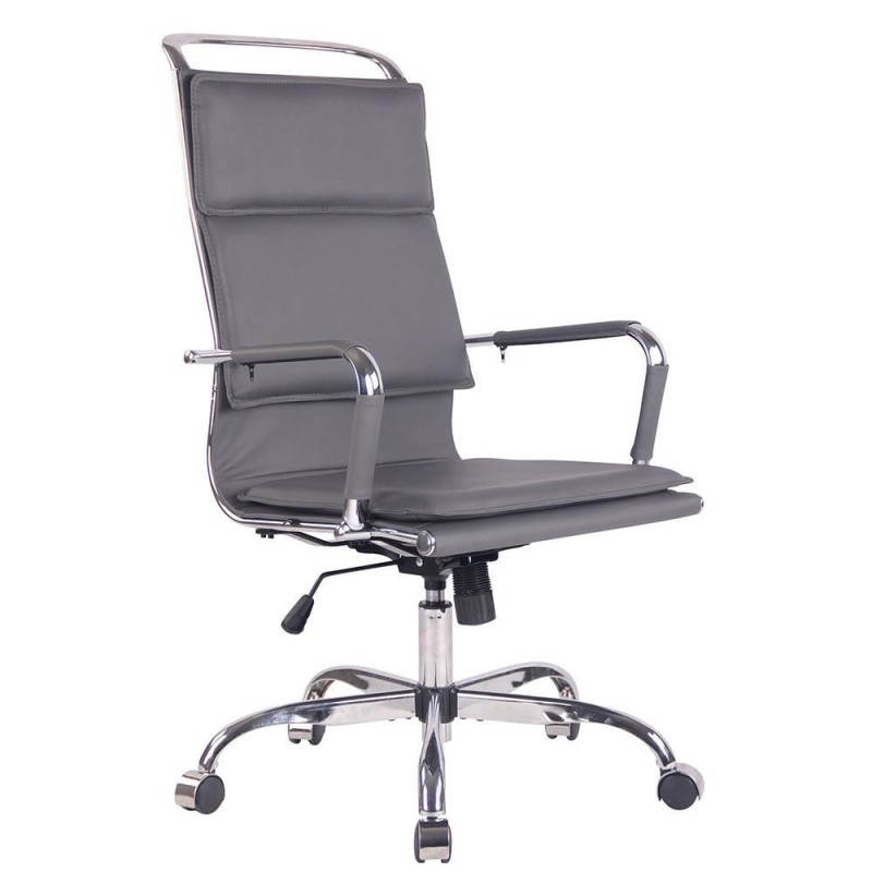 Silla de Oficina QUEBEC, en Piel, Color Negro