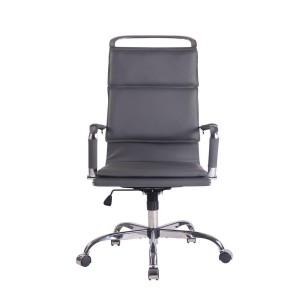 Silla de Oficina QUEBEC, en Piel, Color Negro