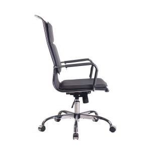 Silla de Oficina QUEBEC, en Piel, Color Negro
