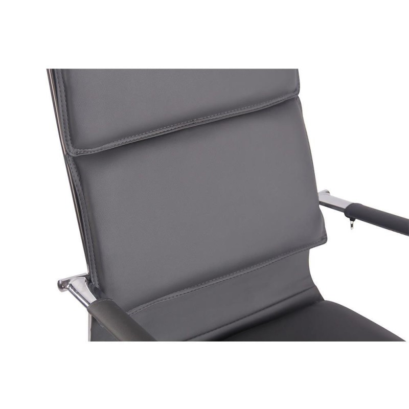 Silla de Oficina QUEBEC, en Piel, Color Negro