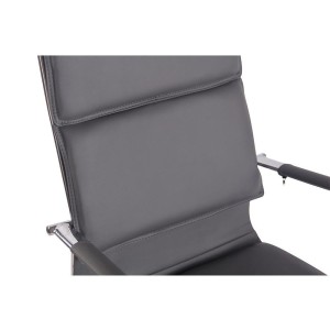 Silla de Oficina QUEBEC, en Piel, Color Negro