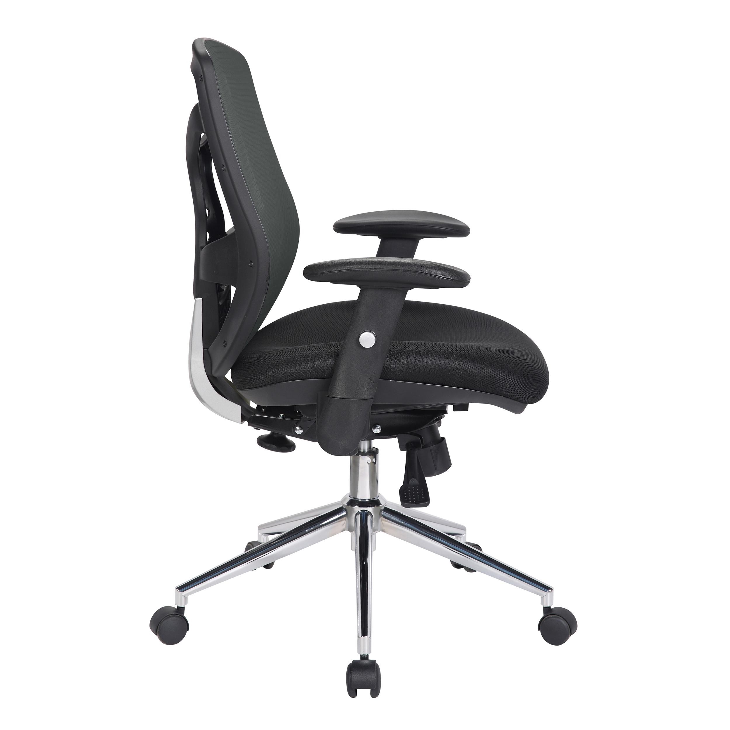 Silla Ergonómica MANTRA, Espectacular Respaldo, Brazos Regulables, Uso 8H, En Negro