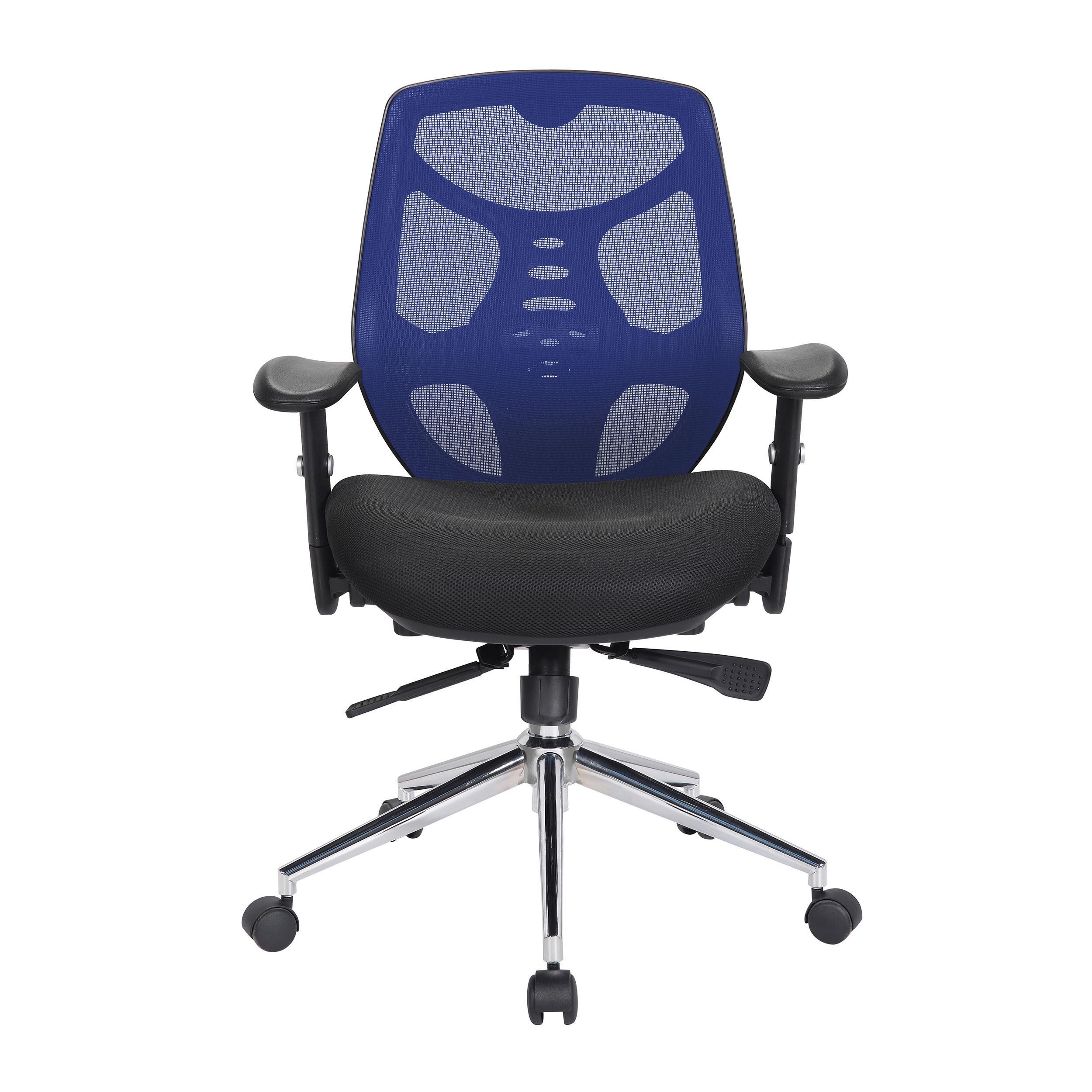Silla Ergonómica MANTRA, Espectacular Respaldo, Brazos Regulables, Uso 8H, En Negro