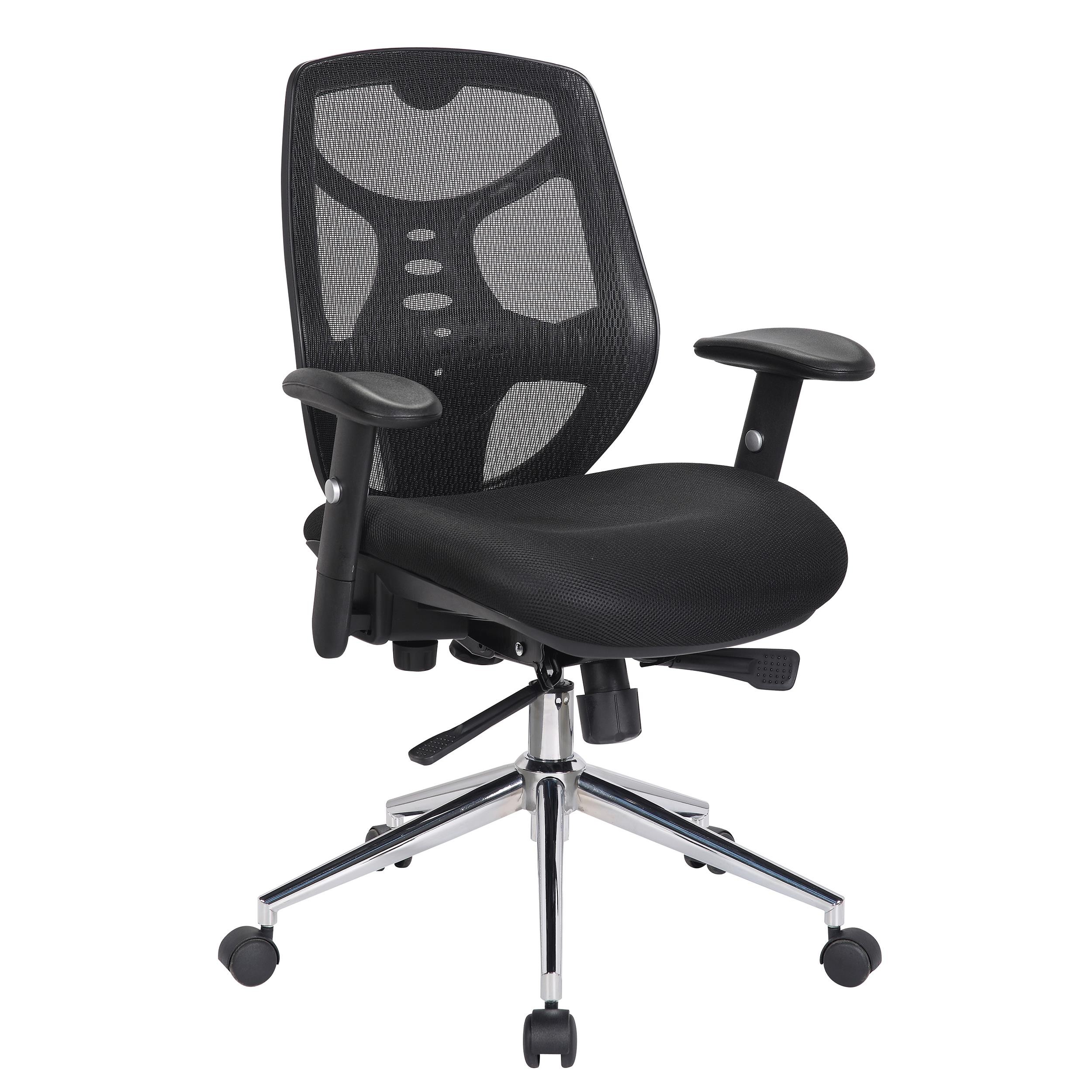 Silla Ergonómica MANTRA, Espectacular Respaldo, Brazos Regulables, Uso 8H, En Negro