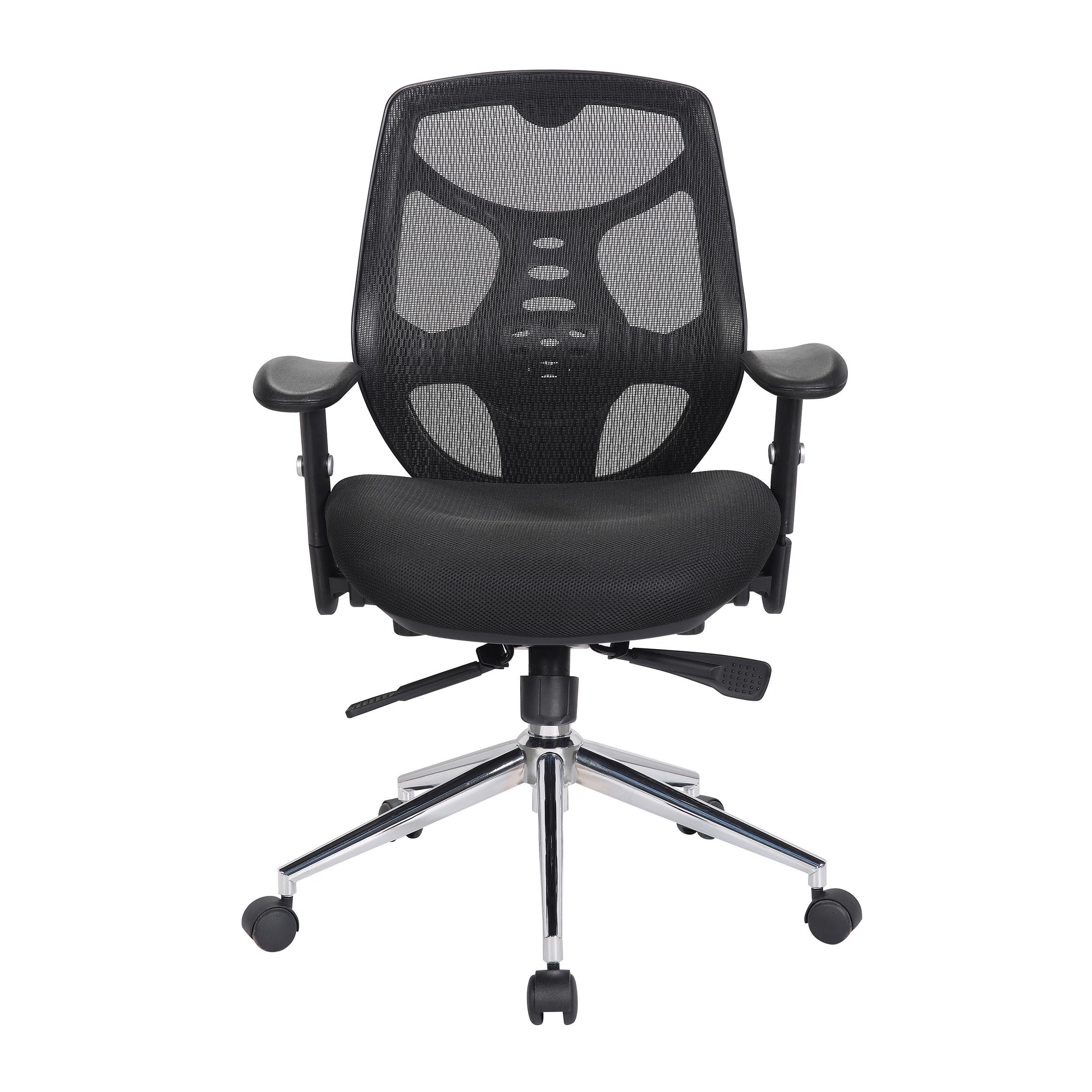 Silla Ergonómica MANTRA, Espectacular Respaldo, Brazos Regulables, Uso 8H, En Negro