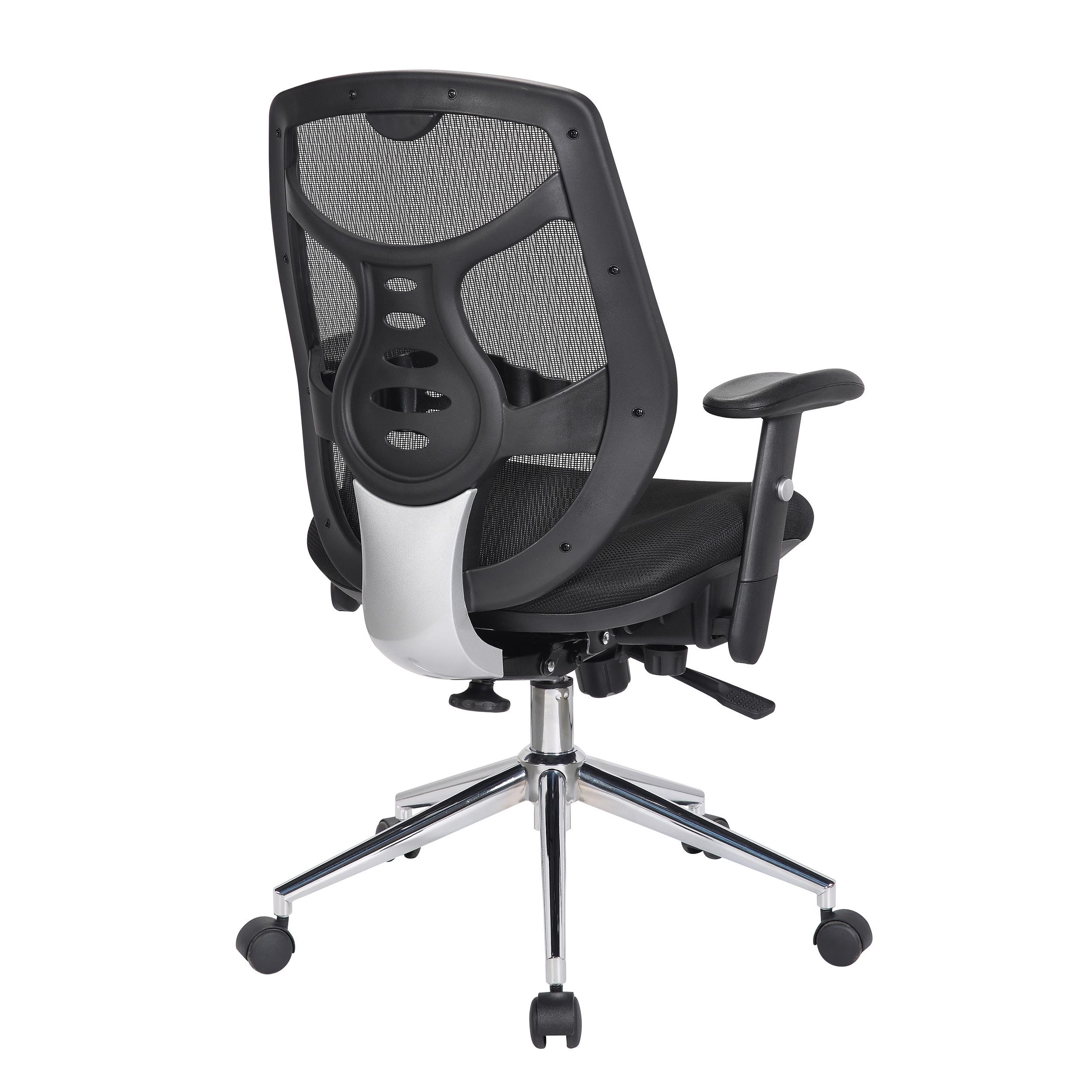 Silla Ergonómica MANTRA, Espectacular Respaldo, Brazos Regulables, Uso 8H, En Negro