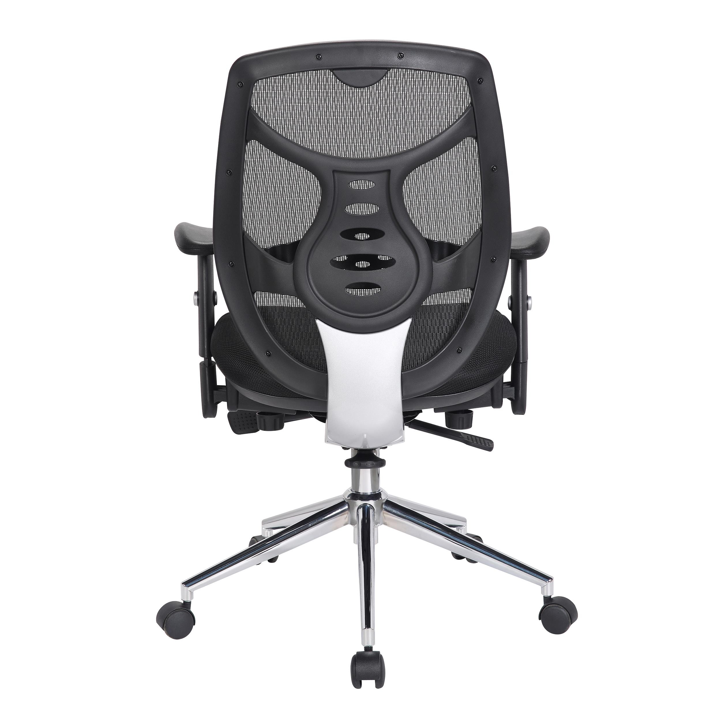 Silla Ergonómica MANTRA, Espectacular Respaldo, Brazos Regulables, Uso 8H, En Negro