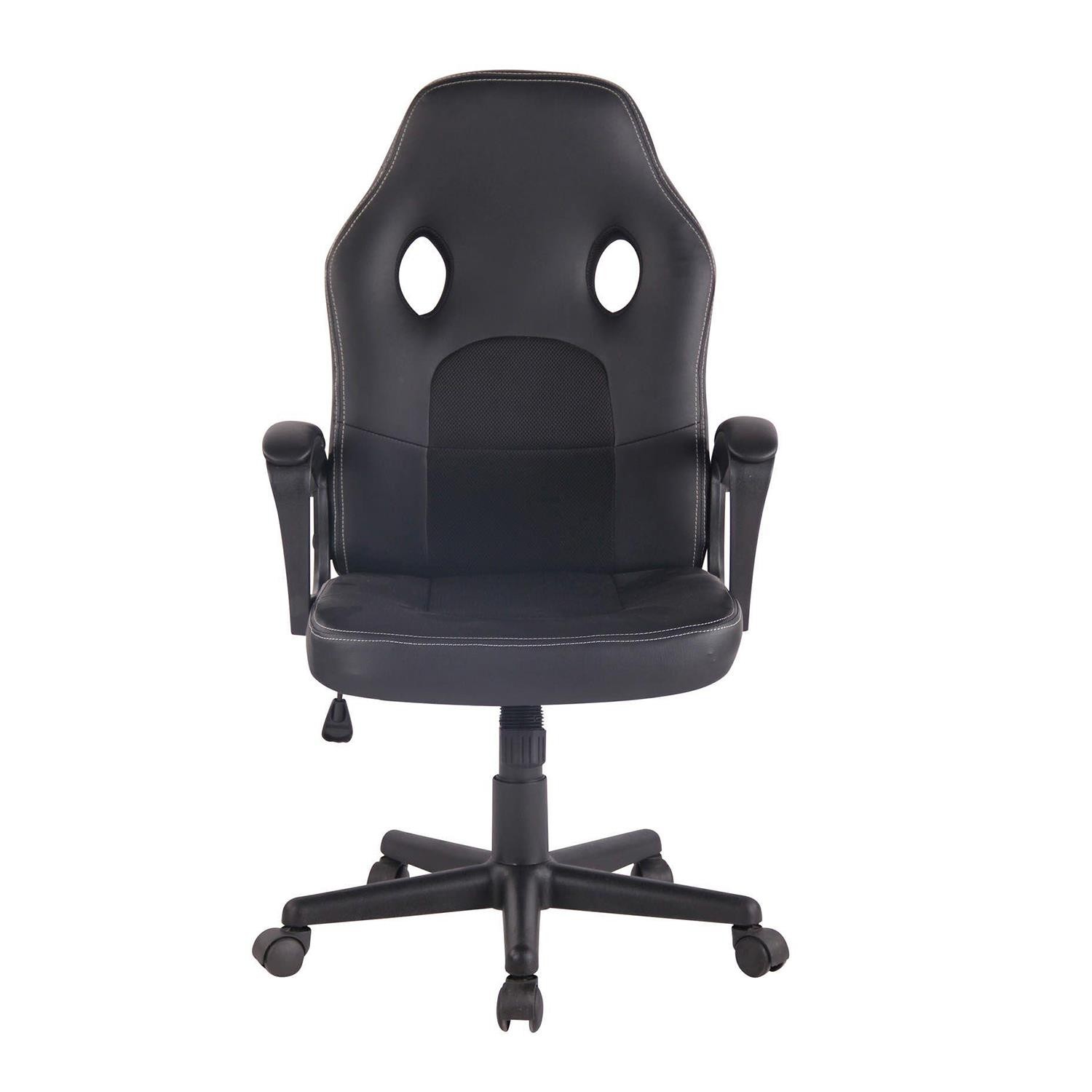 Silla Gaming XENON, Diseño Deportivo, Tapizada en Piel, Color Negro
