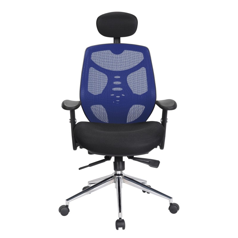 Silla de Oficina Ergonomica, MANTRA, reposacabezas, negro
