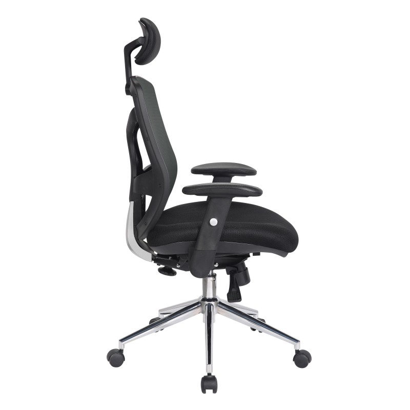 Silla de Oficina Ergonomica, MANTRA, reposacabezas, negro
