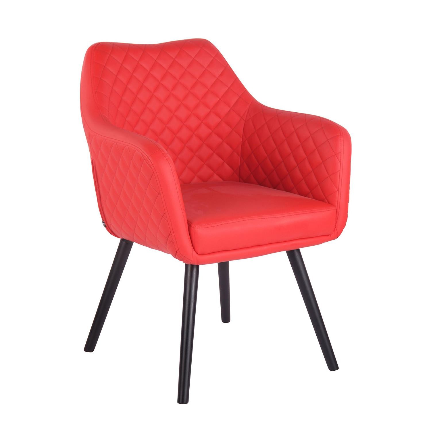 Silla de Confidente BASILEA, Exclusivo Diseño con Costuras, Patas Negras y Piel Negra