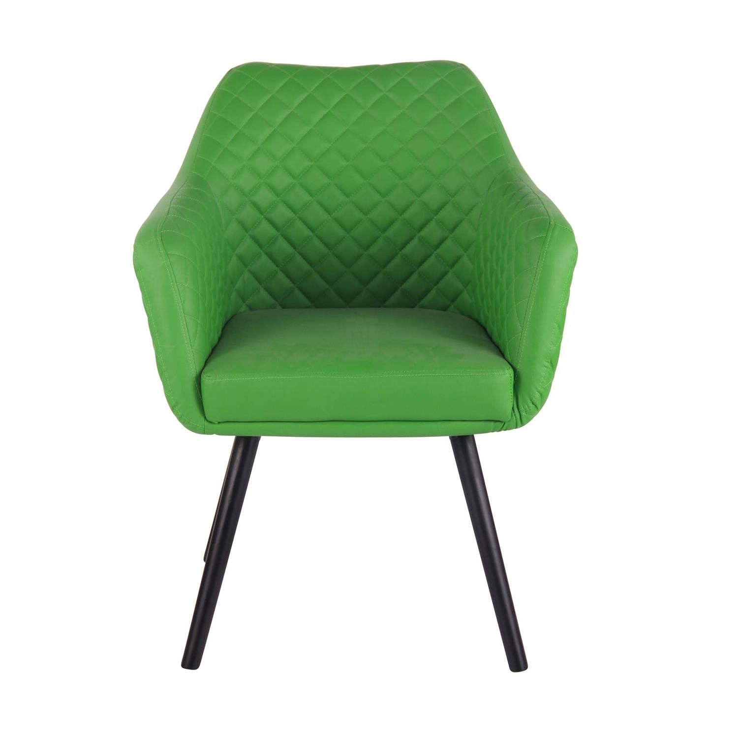Silla de Confidente BASILEA, Exclusivo Diseño con Costuras, Patas Negras y Piel Negra