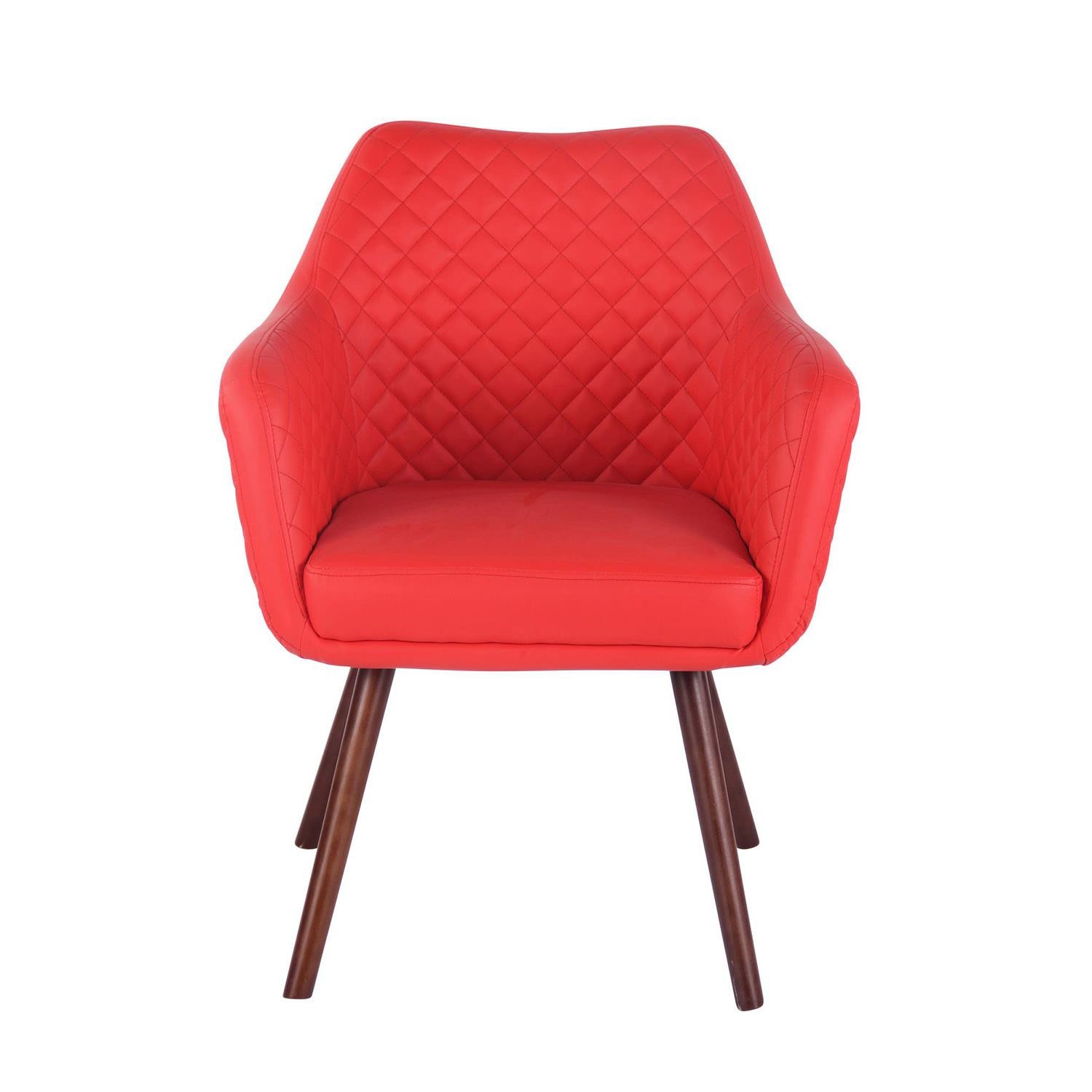 Silla de Confidente BASILEA, Exclusivo Diseño con Costuras, Patas Nogal y Piel Negra