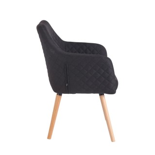 Silla de Confidente BASILEA TELA, Patas Haya, Color Negro 2