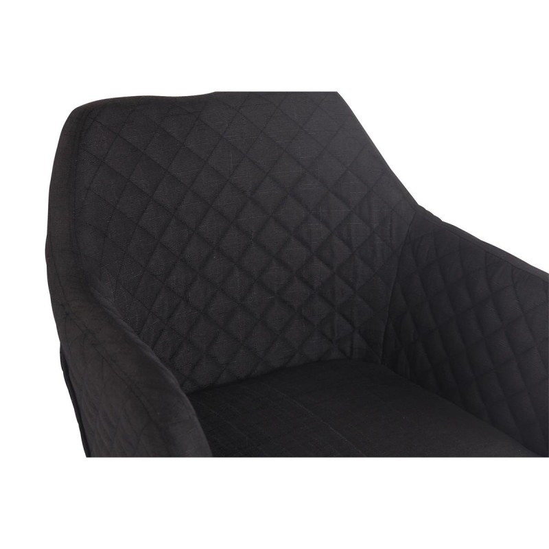 Silla de Confidente BASILEA TELA, Patas Haya, Color Negro