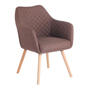 Silla de Confidente BASILEA TELA, Patas Haya, Color Negro