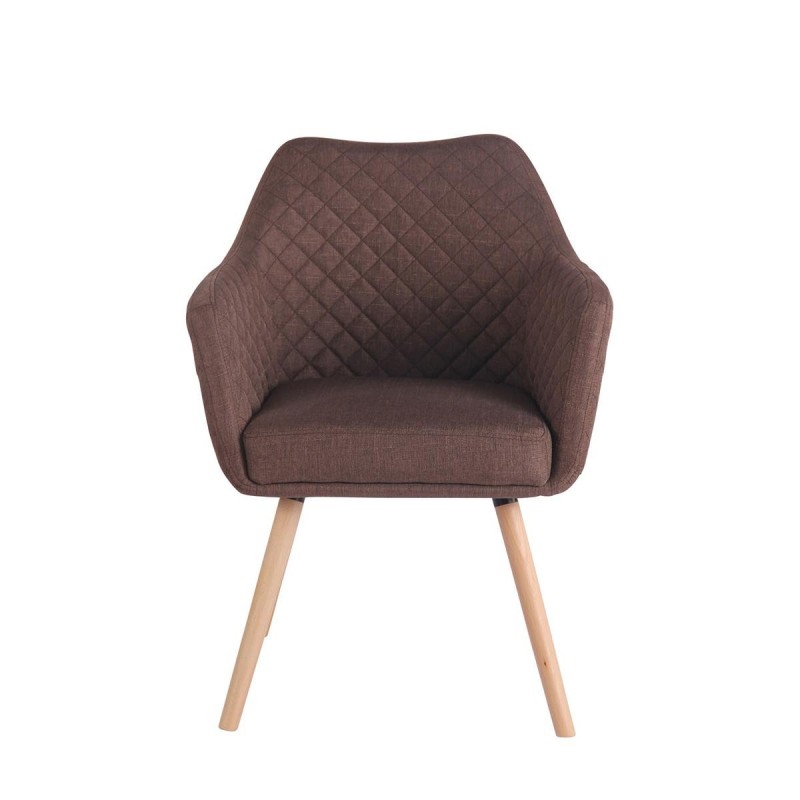 Silla de Confidente BASILEA TELA, Patas Haya, Color Negro
