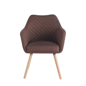 Silla de Confidente BASILEA TELA, Patas Haya, Color Negro