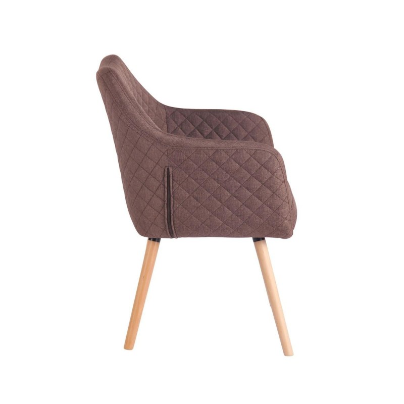 Silla de Confidente BASILEA TELA, Patas Haya, Color Negro