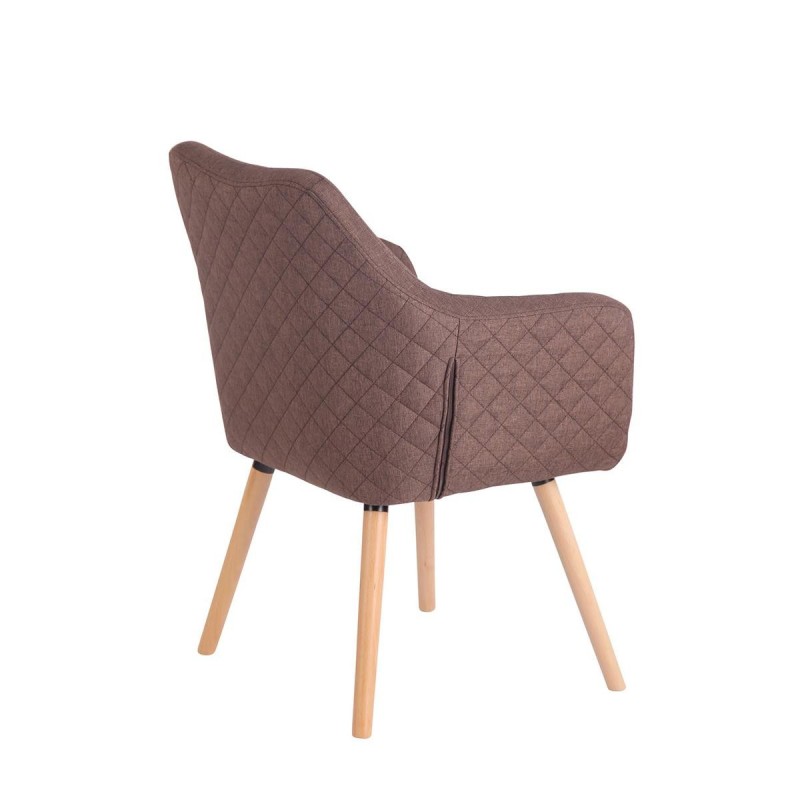 Silla de Confidente BASILEA TELA, Patas Haya, Color Negro