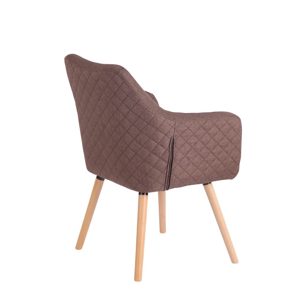 Silla de Confidente BASILEA TELA, Exclusivo Diseño con Costuras, Patas Haya, Color Negro