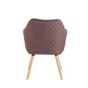 Silla de Confidente BASILEA TELA, Patas Haya, Color Negro
