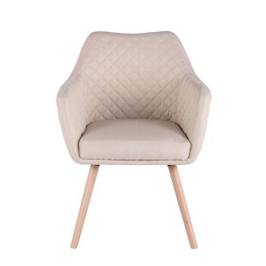 Silla de Confidente BASILEA TELA, Patas Haya, Color Negro