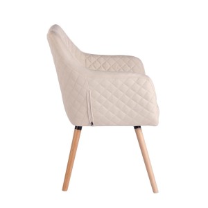 Silla de Confidente BASILEA TELA, Patas Haya, Color Negro