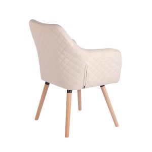 Silla de Confidente BASILEA TELA, Patas Haya, Color Negro