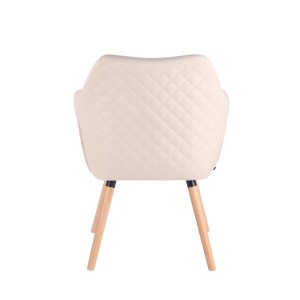 Silla de Confidente BASILEA TELA, Patas Haya, Color Negro
