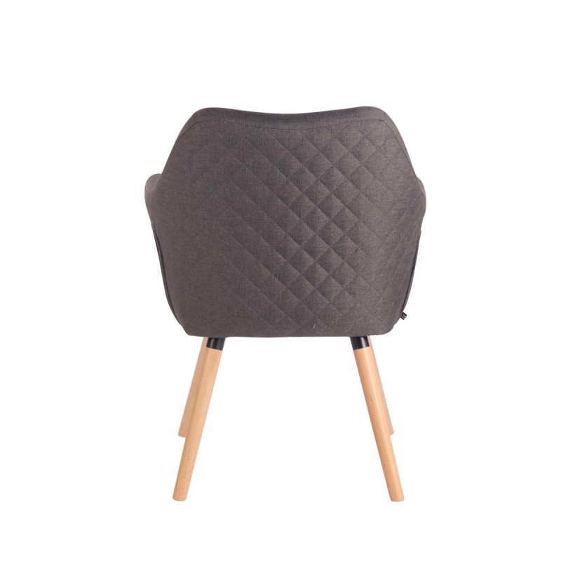 Silla de Confidente BASILEA TELA, Patas Haya, Color Negro