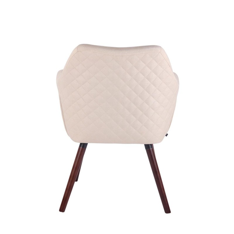 Silla de Confidente BASILEA TELA, Patas Nogal, Color Gris Topo