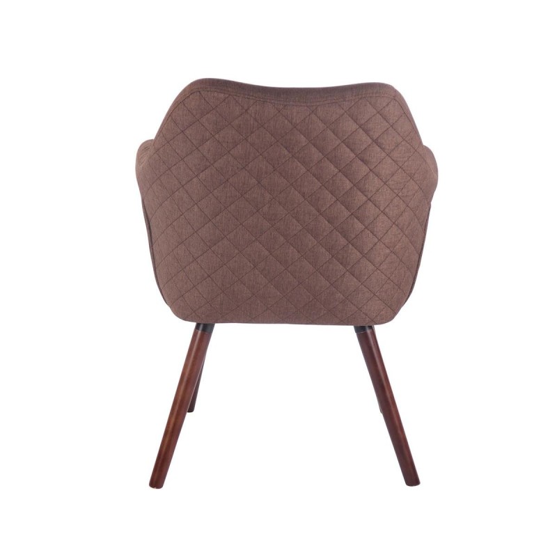 Silla de Confidente BASILEA TELA, Patas Nogal, Color Gris Topo