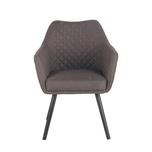Silla de Confidente BASILEA TELA, Patas Negras, Color Negro