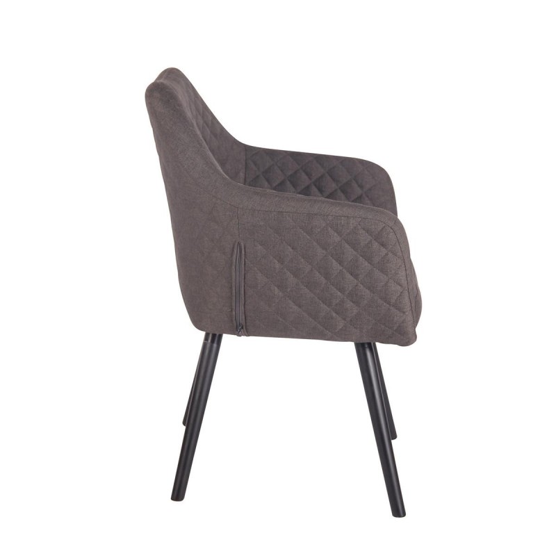 Silla de Confidente BASILEA TELA, Patas Negras, Color Negro