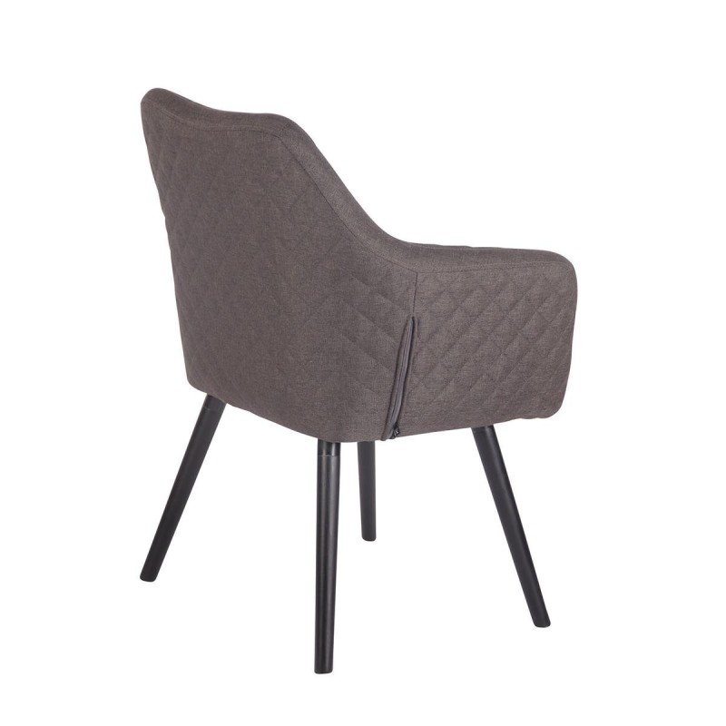 Silla de Confidente BASILEA TELA, Patas Negras, Color Negro