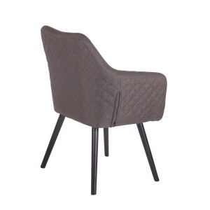Silla de Confidente BASILEA TELA, Patas Negras, Color Negro