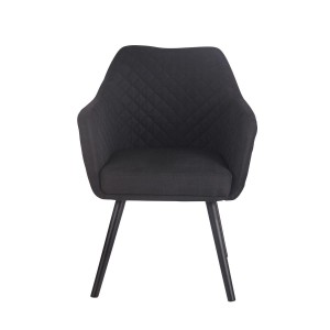 Silla de Confidente BASILEA TELA, Patas Negras, Color Negro