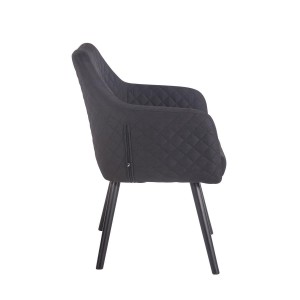 Silla de Confidente BASILEA TELA, Patas Negras, Color Negro