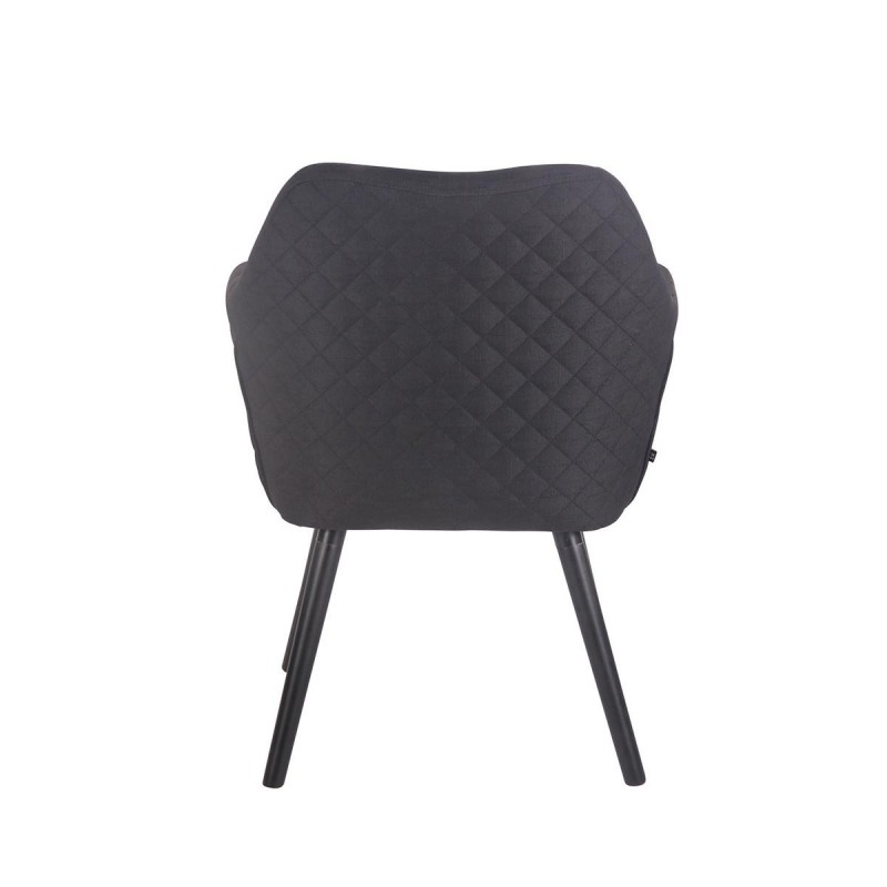 Silla de Confidente BASILEA TELA, Patas Negras, Color Negro