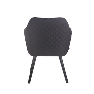 Silla de Confidente BASILEA TELA, Patas Negras, Color Negro
