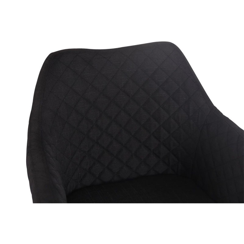 Silla de Confidente BASILEA TELA, Patas Negras, Color Negro