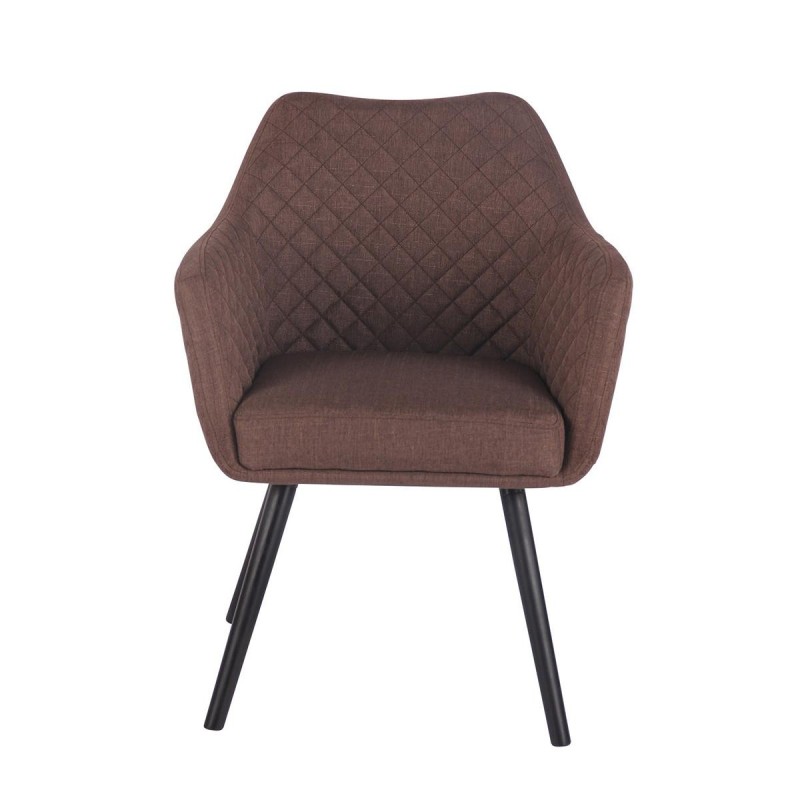 Silla de Confidente BASILEA TELA, Patas Negras, Color Negro