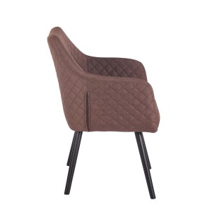 Silla de Confidente BASILEA TELA, Patas Negras, Color Negro
