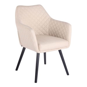 Silla de Confidente BASILEA TELA, Patas Negras, Color Negro