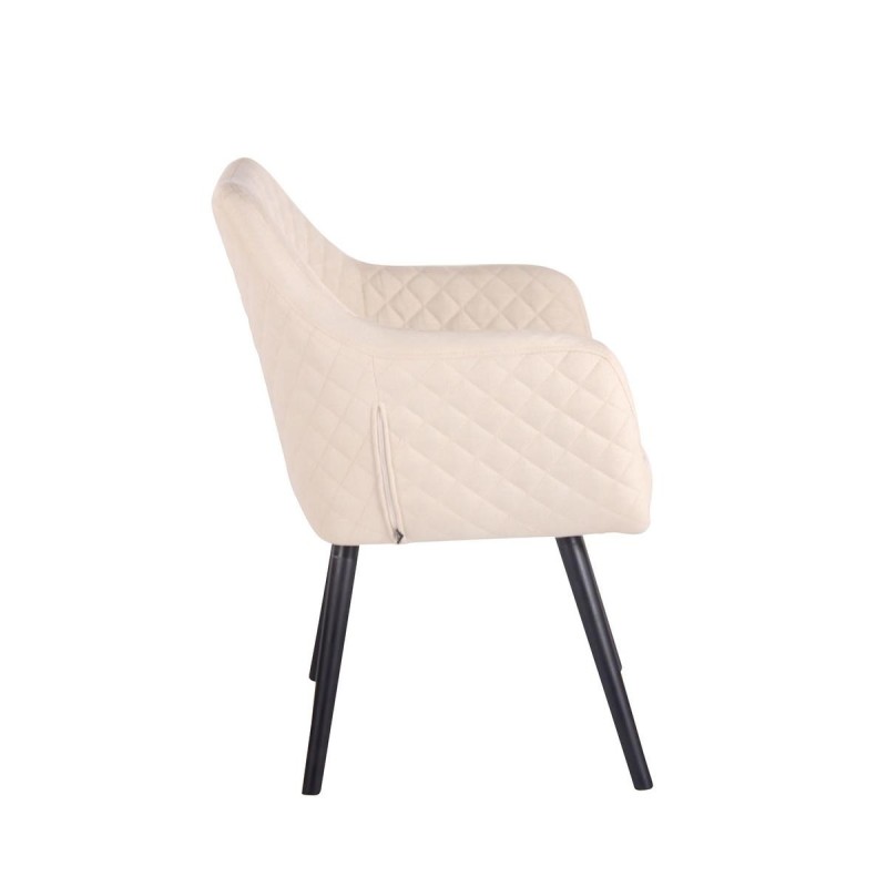 Silla de Confidente BASILEA TELA, Patas Negras, Color Negro