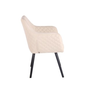 Silla de Confidente BASILEA TELA, Patas Negras, Color Negro
